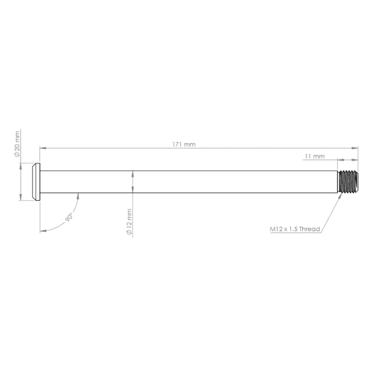 Axe de Roue Arrière BURGTEC 171mm pour Cadre Yeti Rouge - Image 2