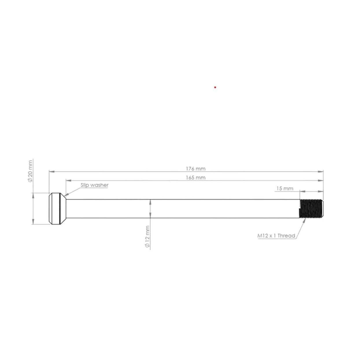 Axe de Roue Arrière BURGTEC 175.5mm pour Cadres Specialized Noir - Image 2