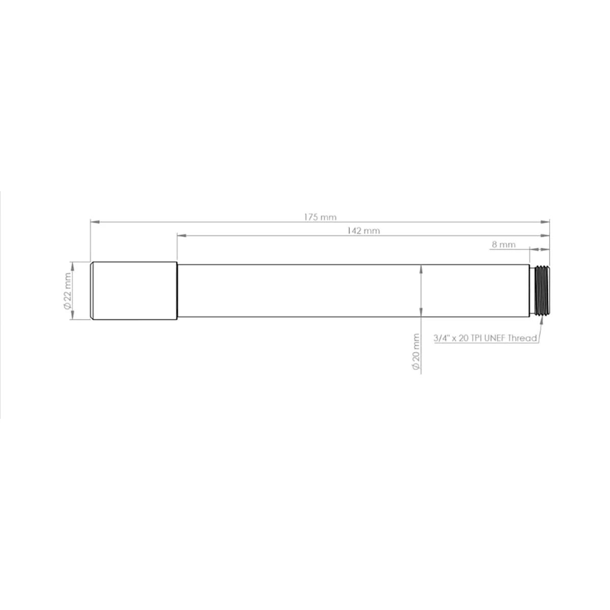 Axe de Roue Avant BURGTEC pour Fourche FOX 40 20x110mm Noir - Image 3