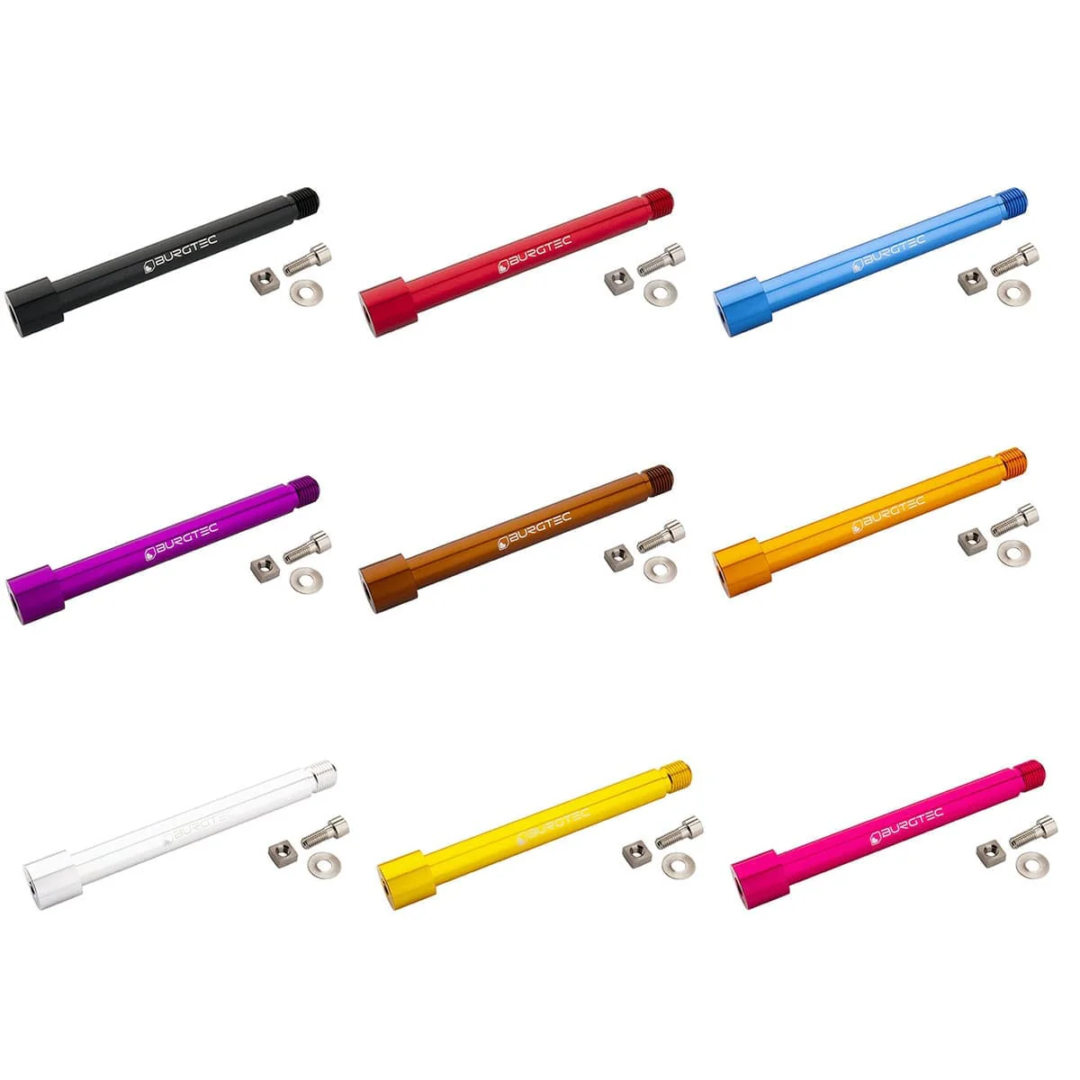 Axe de Roue Avant BURGTEC pour Fourche FOX 15x110 mm Boost KaboltX 2021 Rouge - Image 3