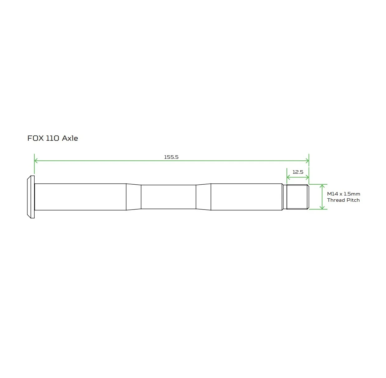 Axe de Roue Avant HOPE pour Fourche FOX 36/38 Fumé - Image 2