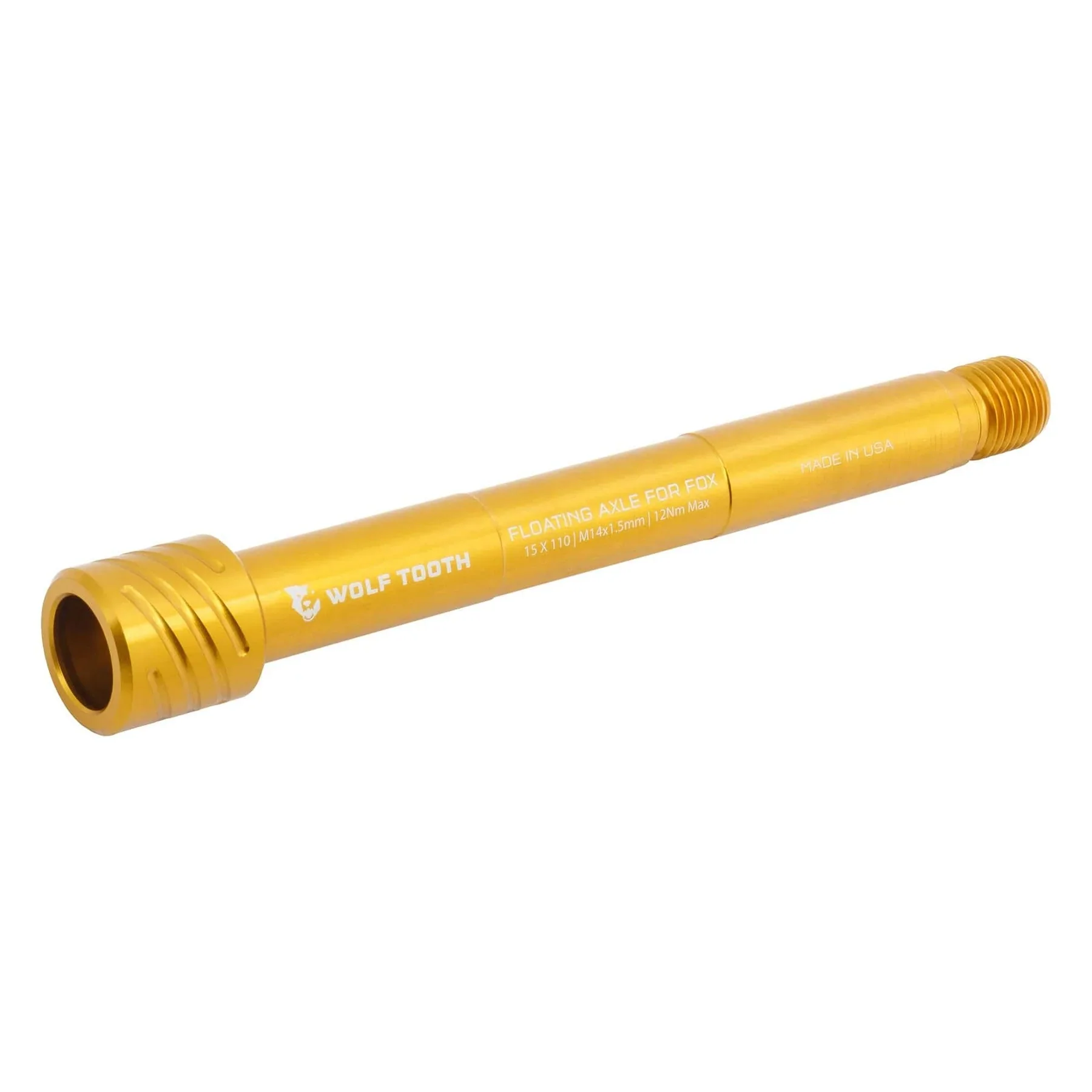 Axe de Roue Avant WOLF TOOTH pour Fourche FOX 36/38 15x110 mm Boost Or