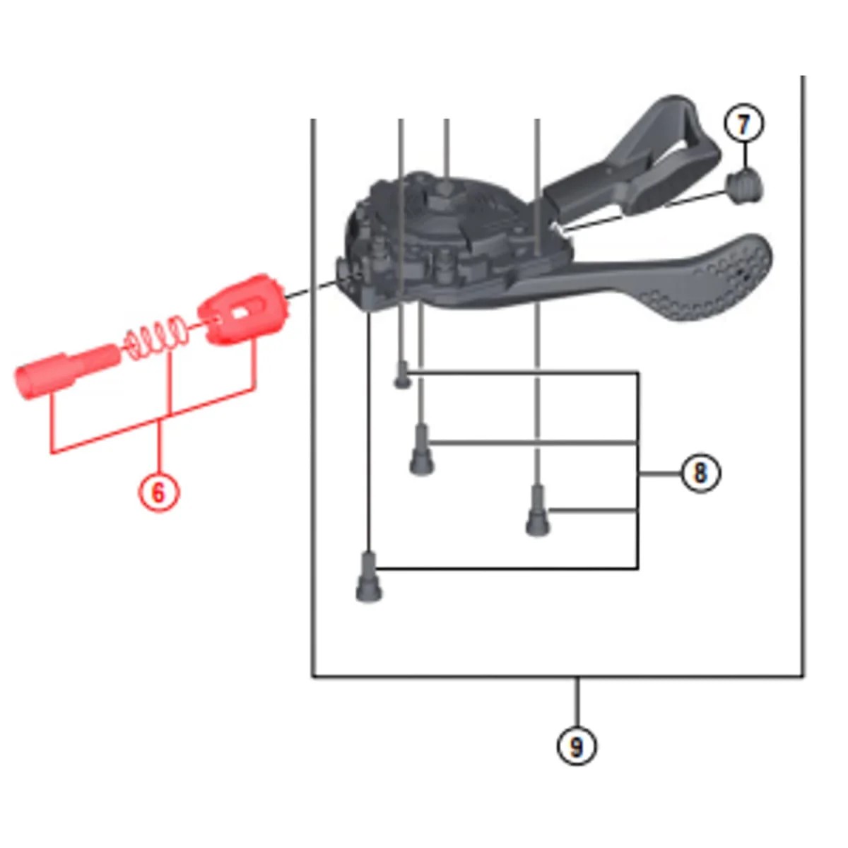 Barillet de Réglage de Tension pour Commandes de Vitesse SHIMANO SL-M8000 / M7000 / M6000 #Y03K98030