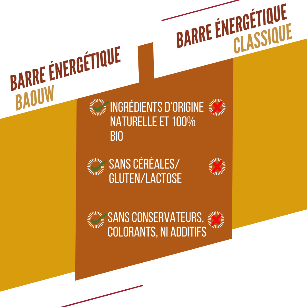 Barre Énergétique BAOUW BIO EXTRA Mangue Cajou (50g) - Image 7