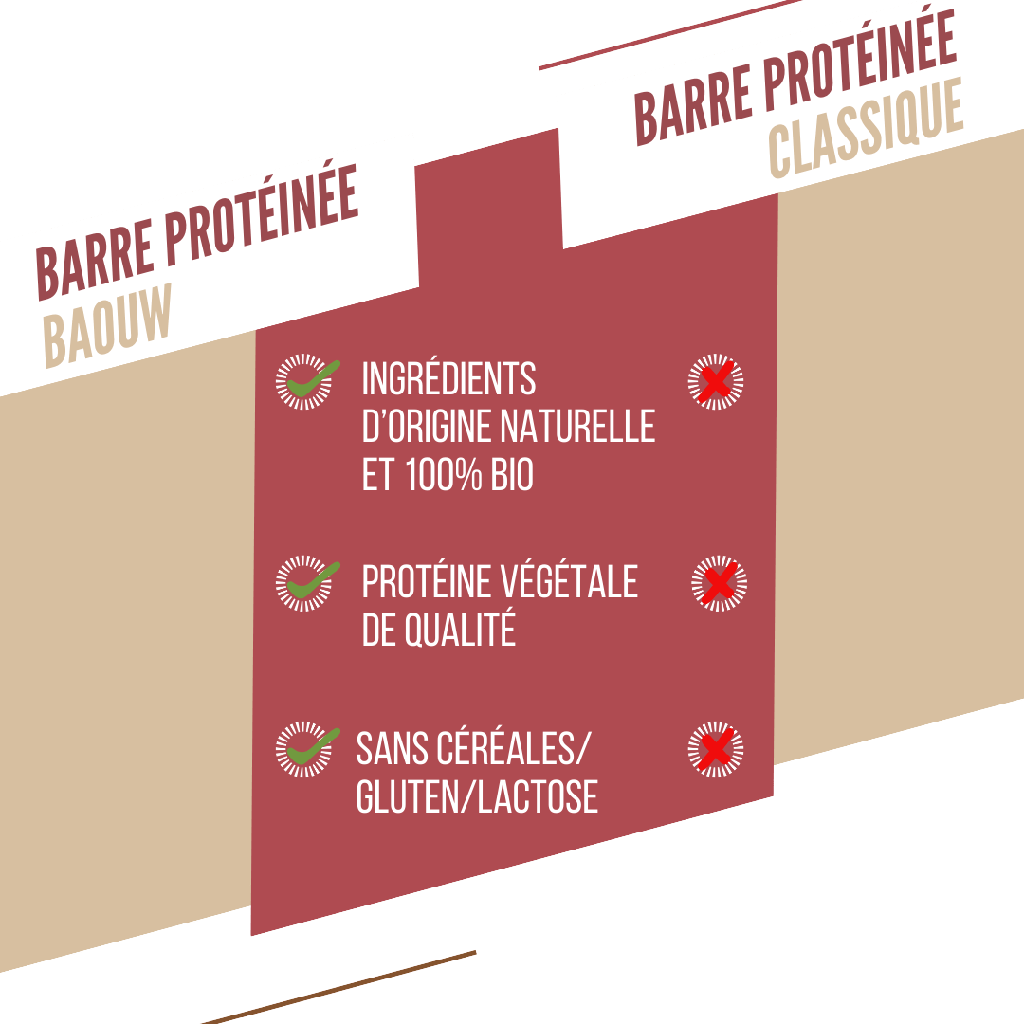 Barre Protéinée BAOUW BIO EXTRA Fruits Rouges/Cajou (50g) - Image 5