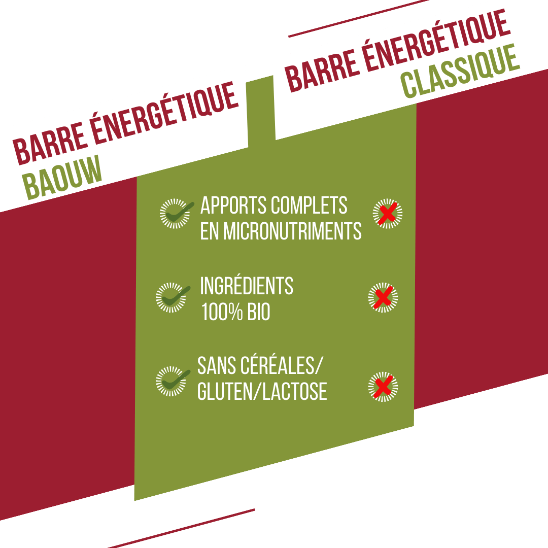Barre Énergétique BAOUW BIO EXTRA Framboise-Pistache (50g) - Image 7
