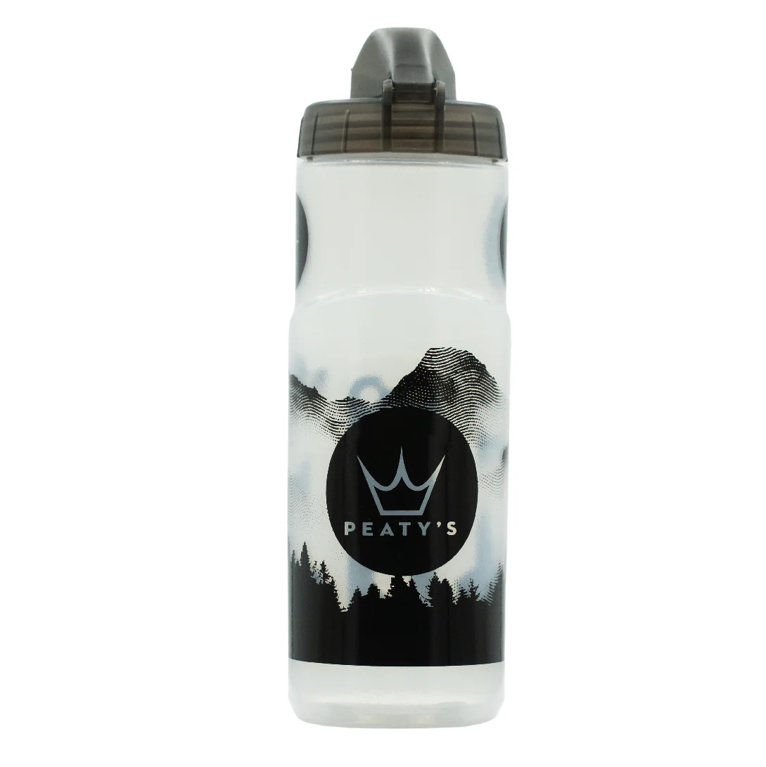 Kit Bidon et Porte-Bidon PEATY'S X FIDLOCK Mountains (600ml) Transparent