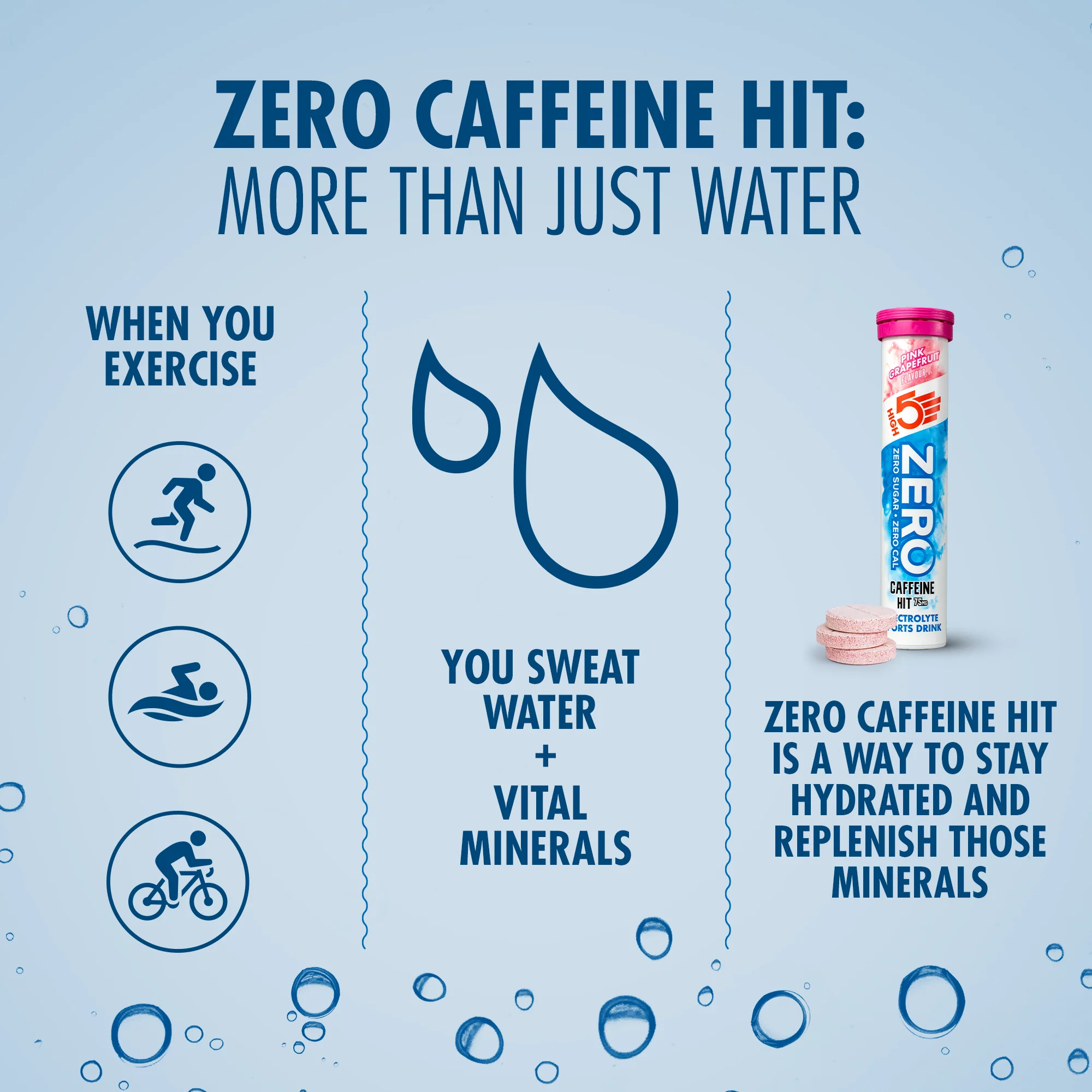 Pastilles d'Hydratation Electrolytes HIGH5 ZERO Caffeine (x20) Pamplemousse Rose - Image 4