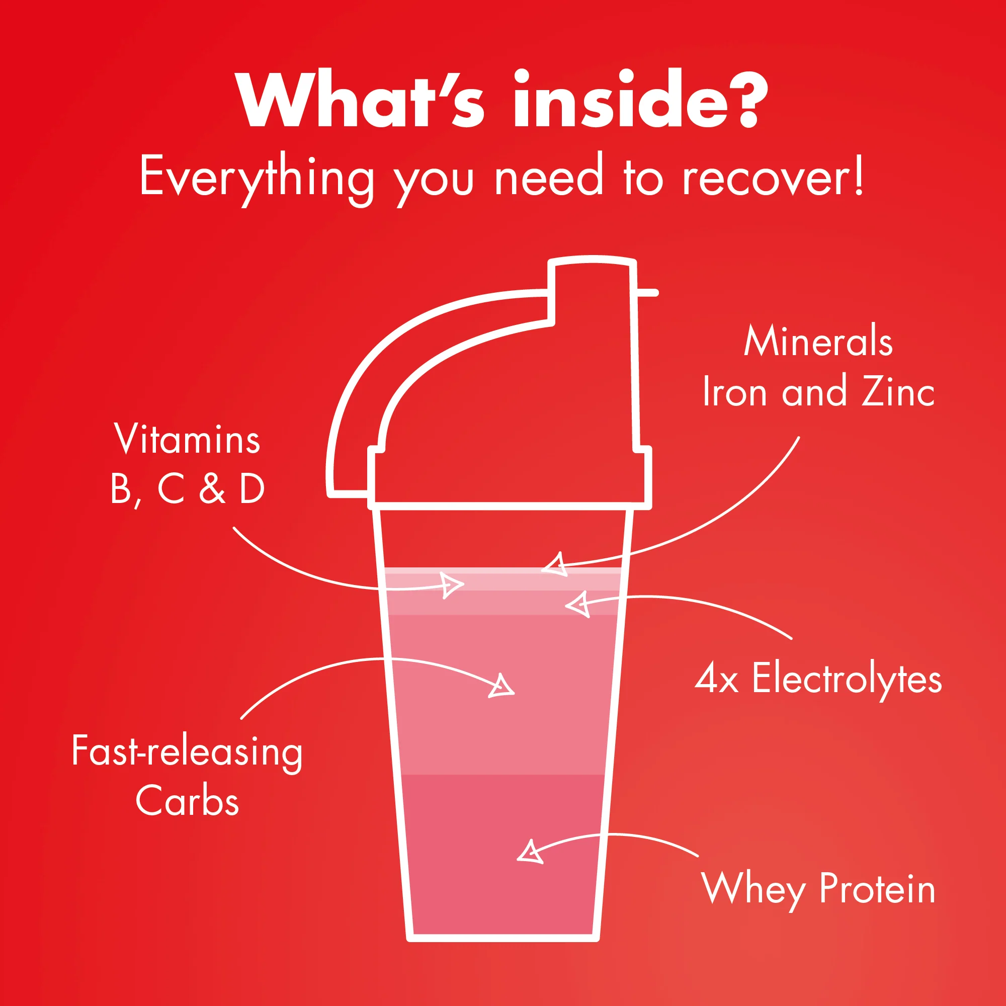 Boisson de Récupération HIGH5 RECOVERY DRINK (450g) Fraise Milkshake - Image 5