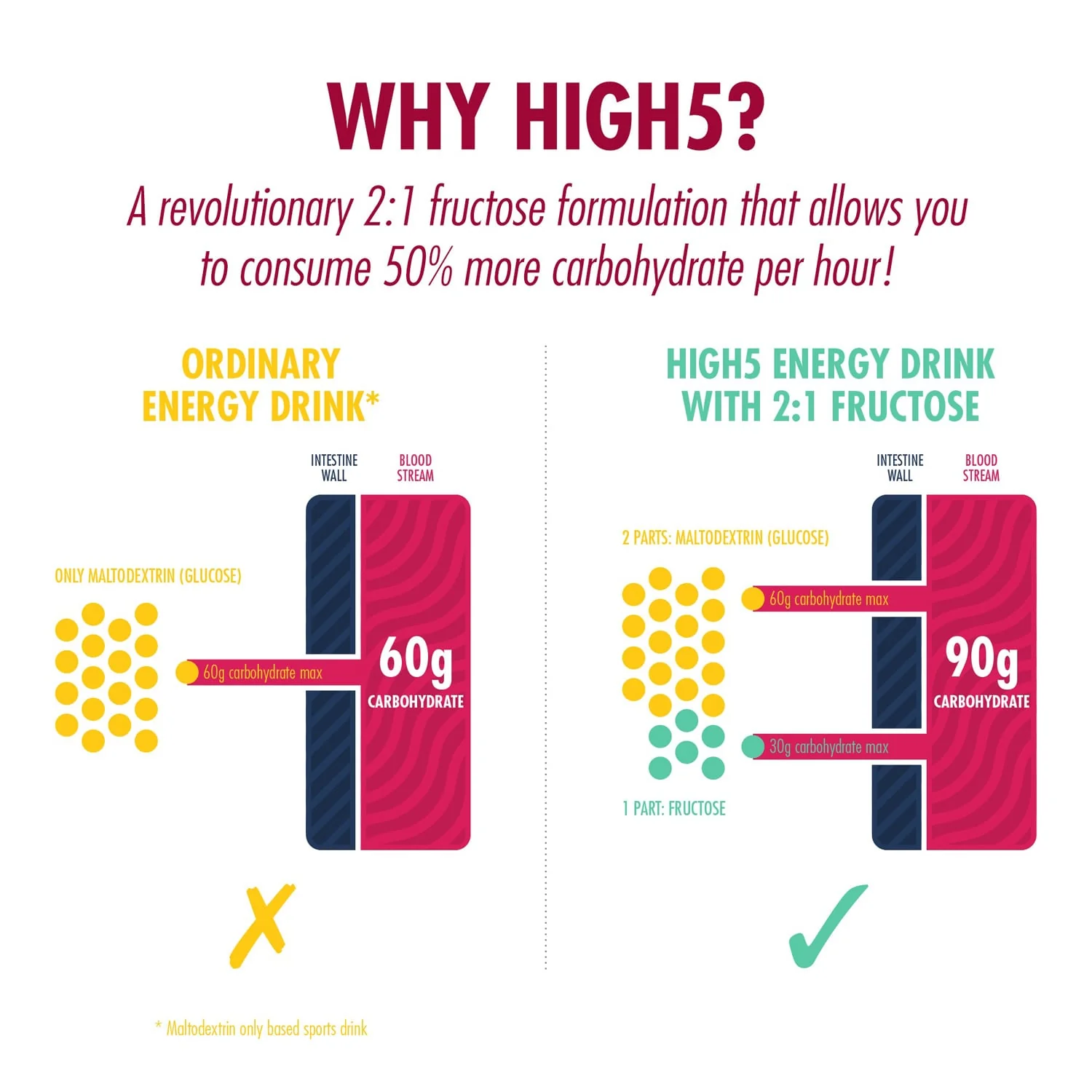 Boisson Énergétique HIGH5 ENERGY DRINK (1kg) Fruits Rouge - Image 6