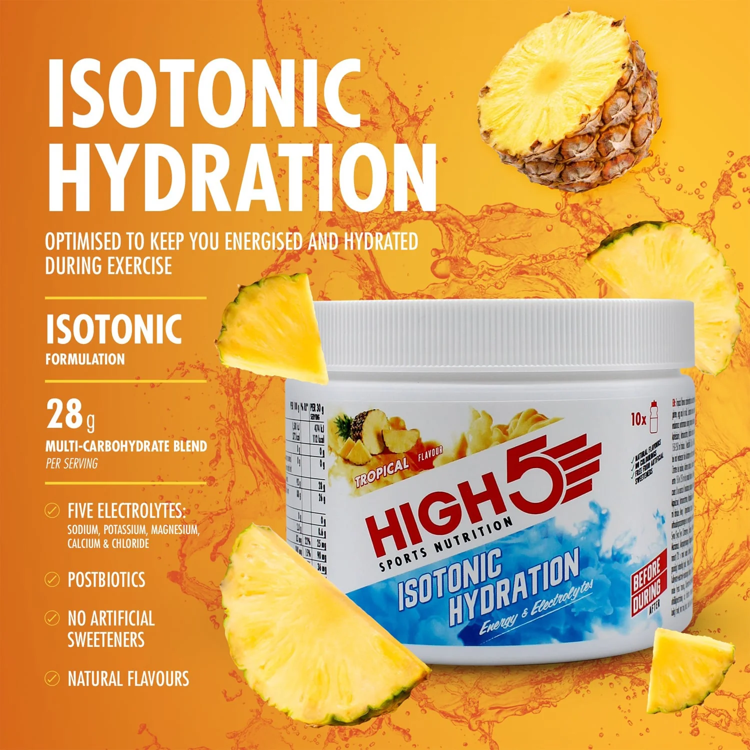 Boisson Énergétique HIGH5 ISOTONIC (300g) Tropical - Image 2