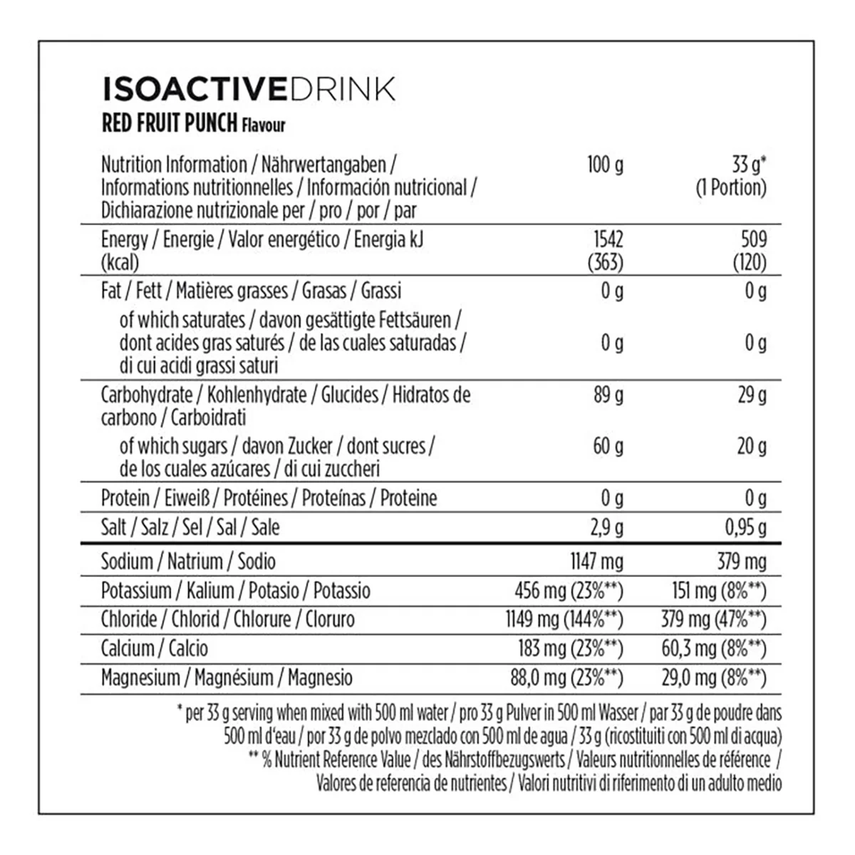 Boisson Énergétique POWERBAR ISOACTIVE (600 g) Fruits Rouges - Image 2