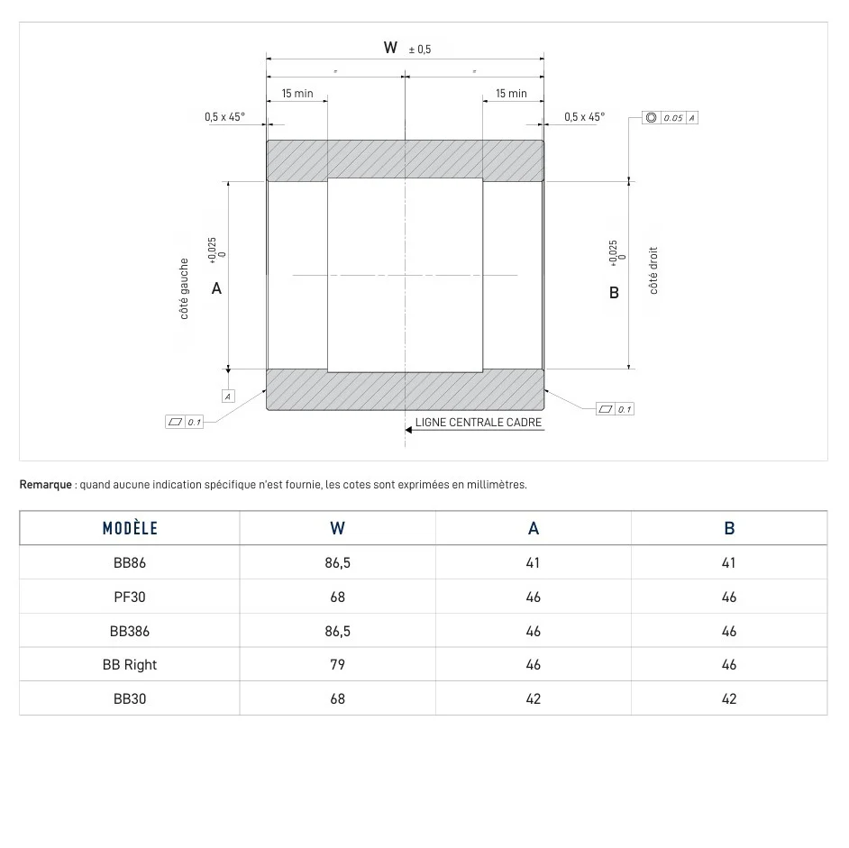 Boîtier de Pédalier CAMPAGNOLO QCK-TECH PF30 PRESS-FIT 68x46mm - Image 3