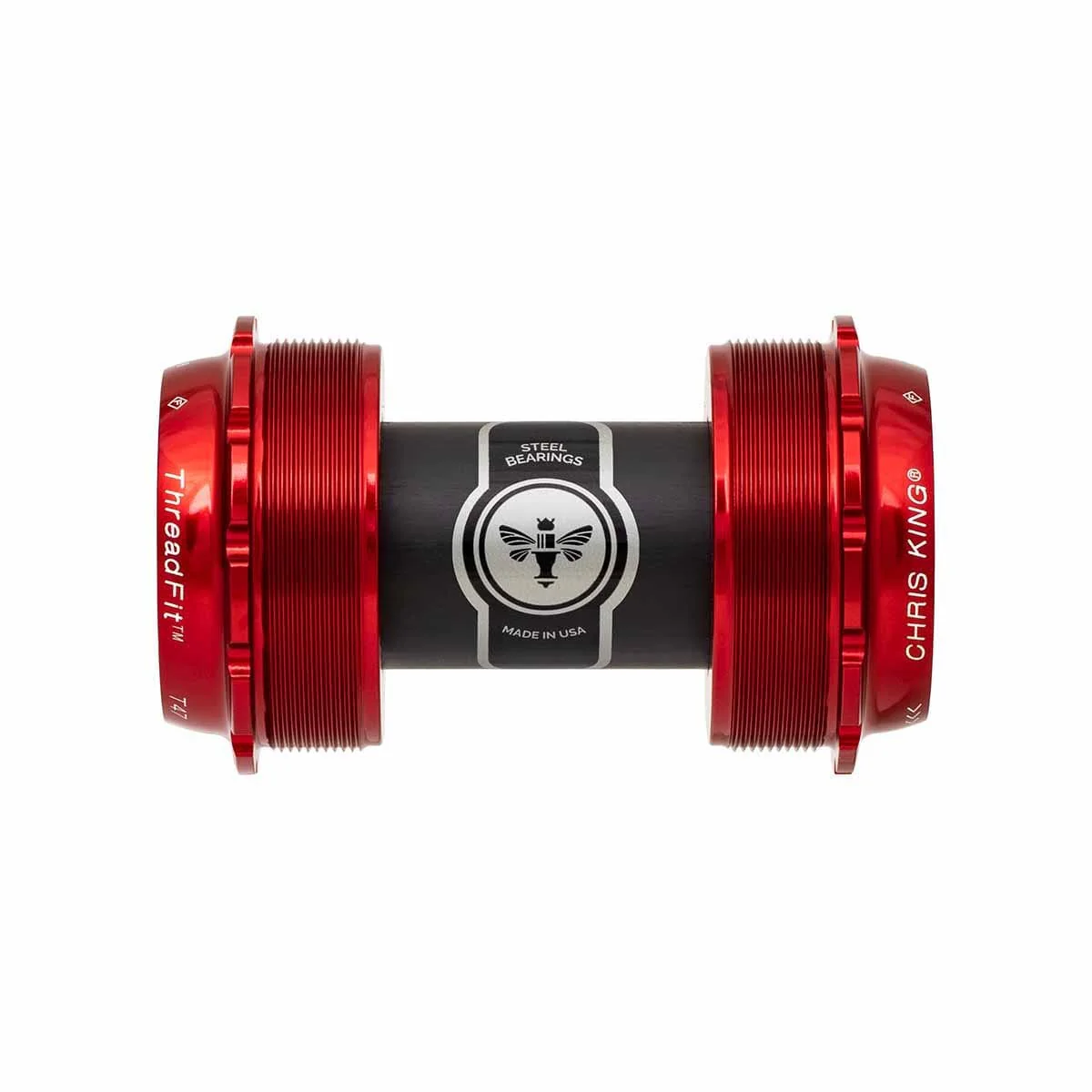 Boîtier de Pédalier CHRIS KING ThreadFit T47 24X 68/73mm Rouge
