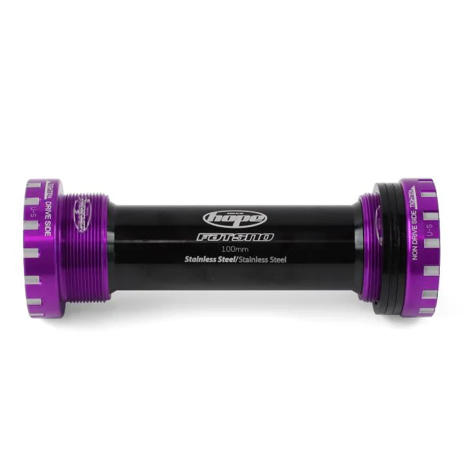 Boîtier de Pédalier HOPE 100 mm Fat Bike Axe 24 mm #BBSSFATPU Violet