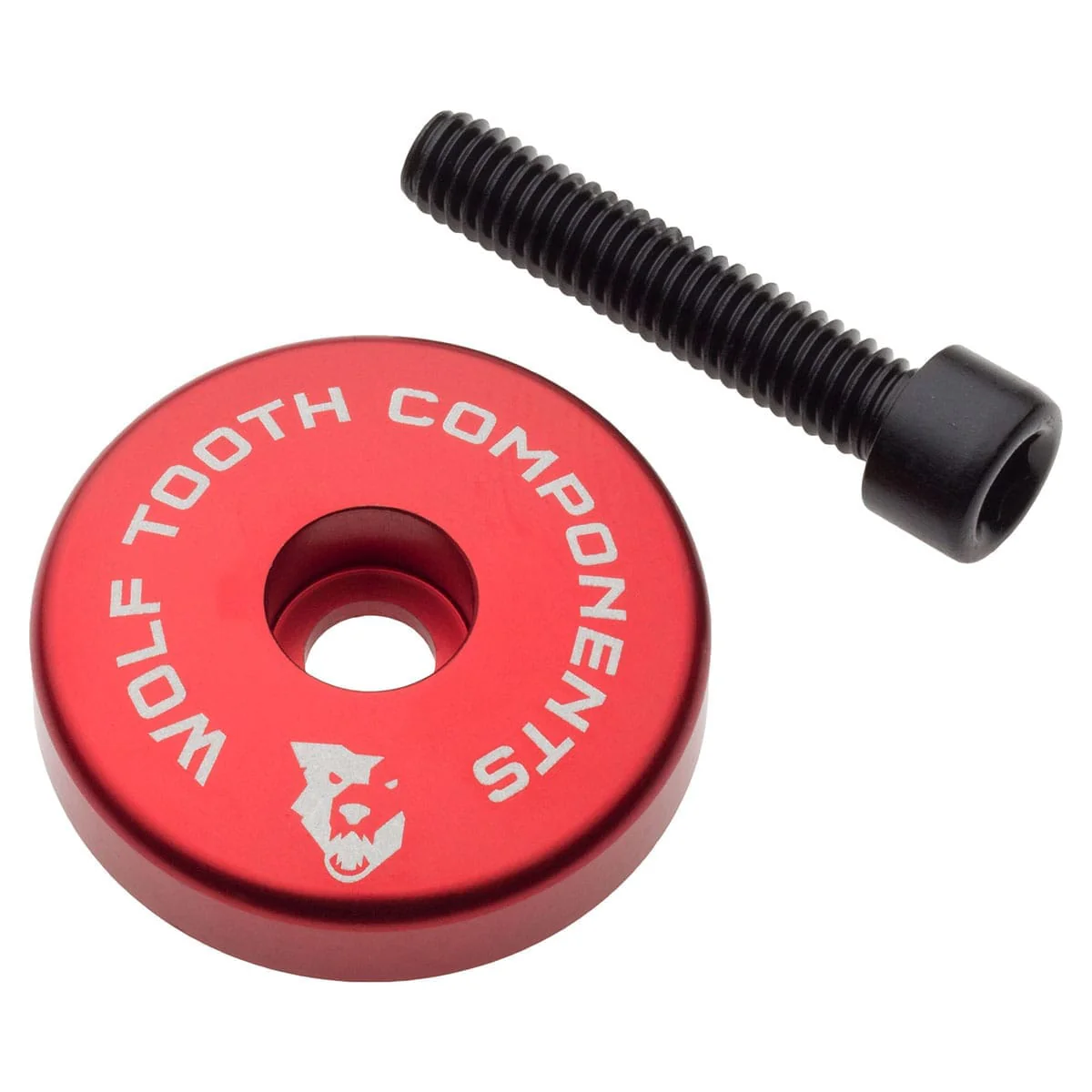 Bouchon de Potence WOLF TOOTH avec Entretoise de 5mm Intégré 1"1/8 Rouge