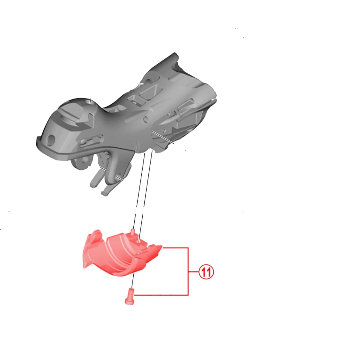 Cache Inférieur pour Poignée Droite SHIMANO Leviers DURA-ACE ST-R9100 #Y0BF98060