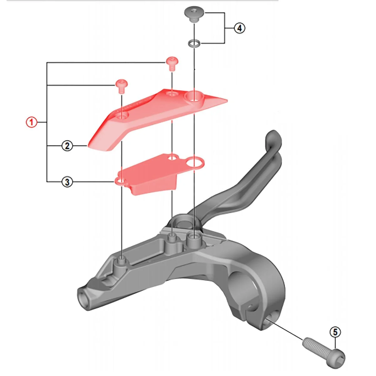 Capot et Membrane de Levier de Frein Droit SHIMANO ALTUS BL-M315