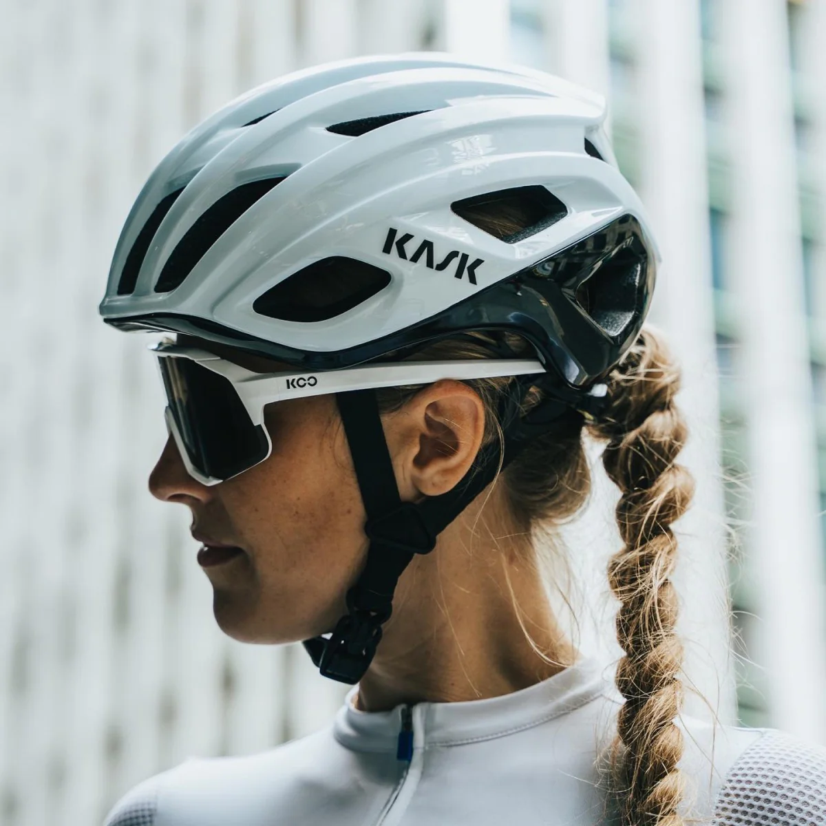 Casque Route KASK MOJITO CUBED BICOLOR Blanc/Noir - Image 2