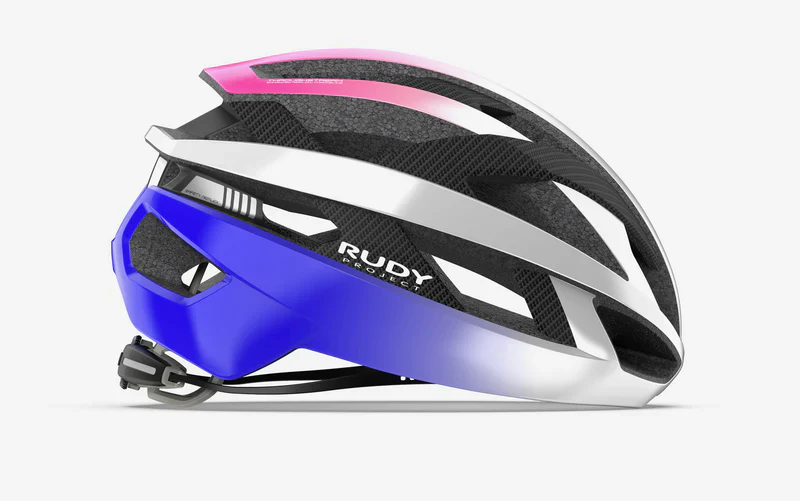 Casque Route RUDY PROJECT REBEL CARBON Blanc/Violet/Rose - Image 3