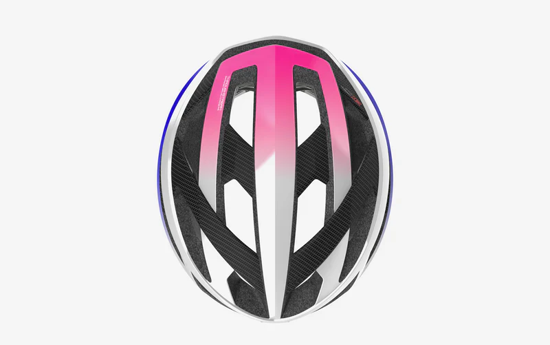 Casque Route RUDY PROJECT REBEL CARBON Blanc/Violet/Rose - Image 5