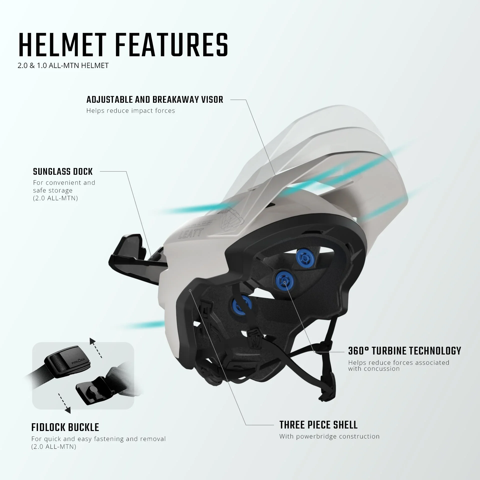 Casque VTT LEATT MTB ALL-MOUNTAIN 1.0 Bleu - Image 5