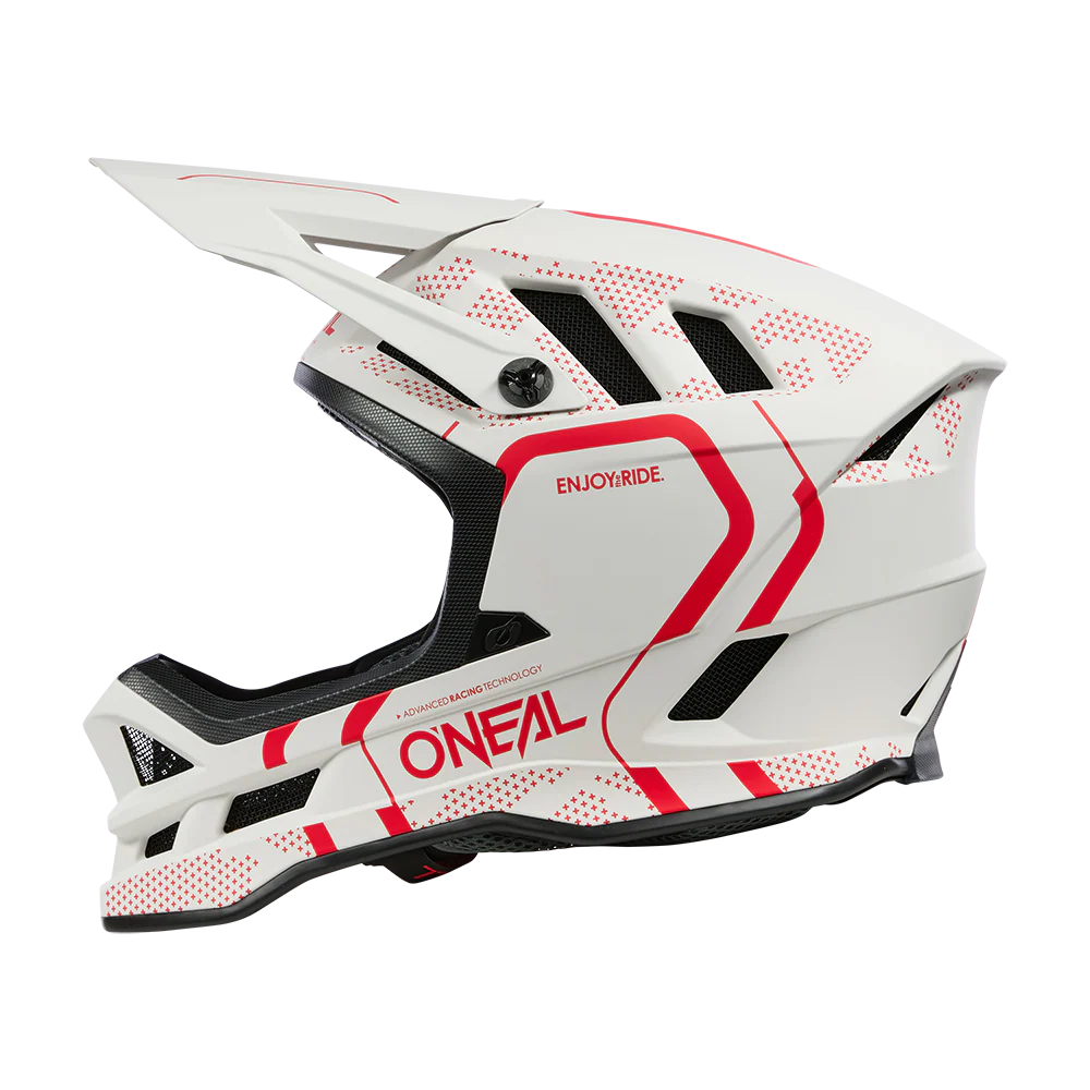 Casque VTT O'NEAL BLADE POLYACRYLITE STRIKE Blanc/Rouge - Image 4