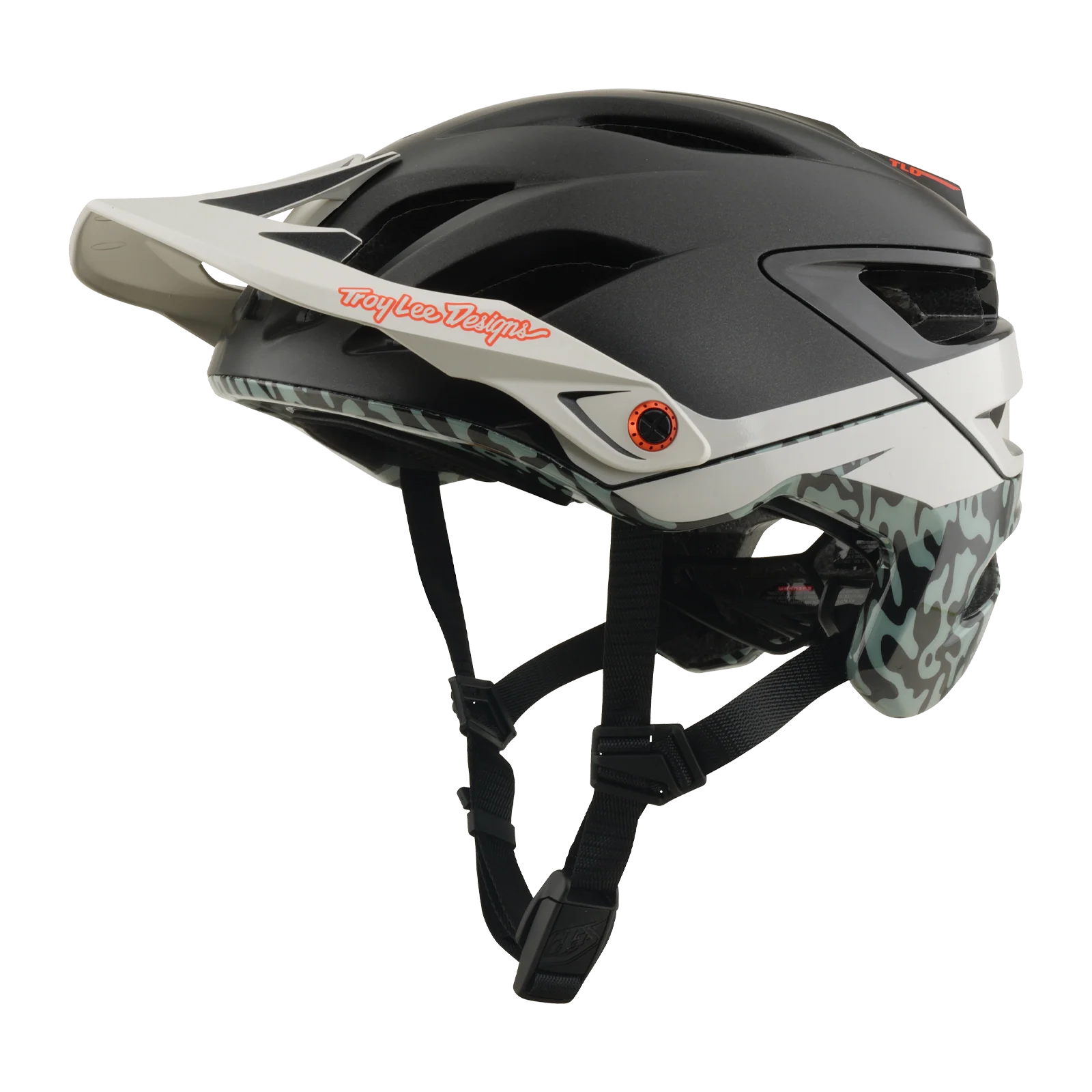 Casque VTT TROY LEE DESIGNS A3 MIPS HALO PUMICE Charcoal/Blanc - Image 3