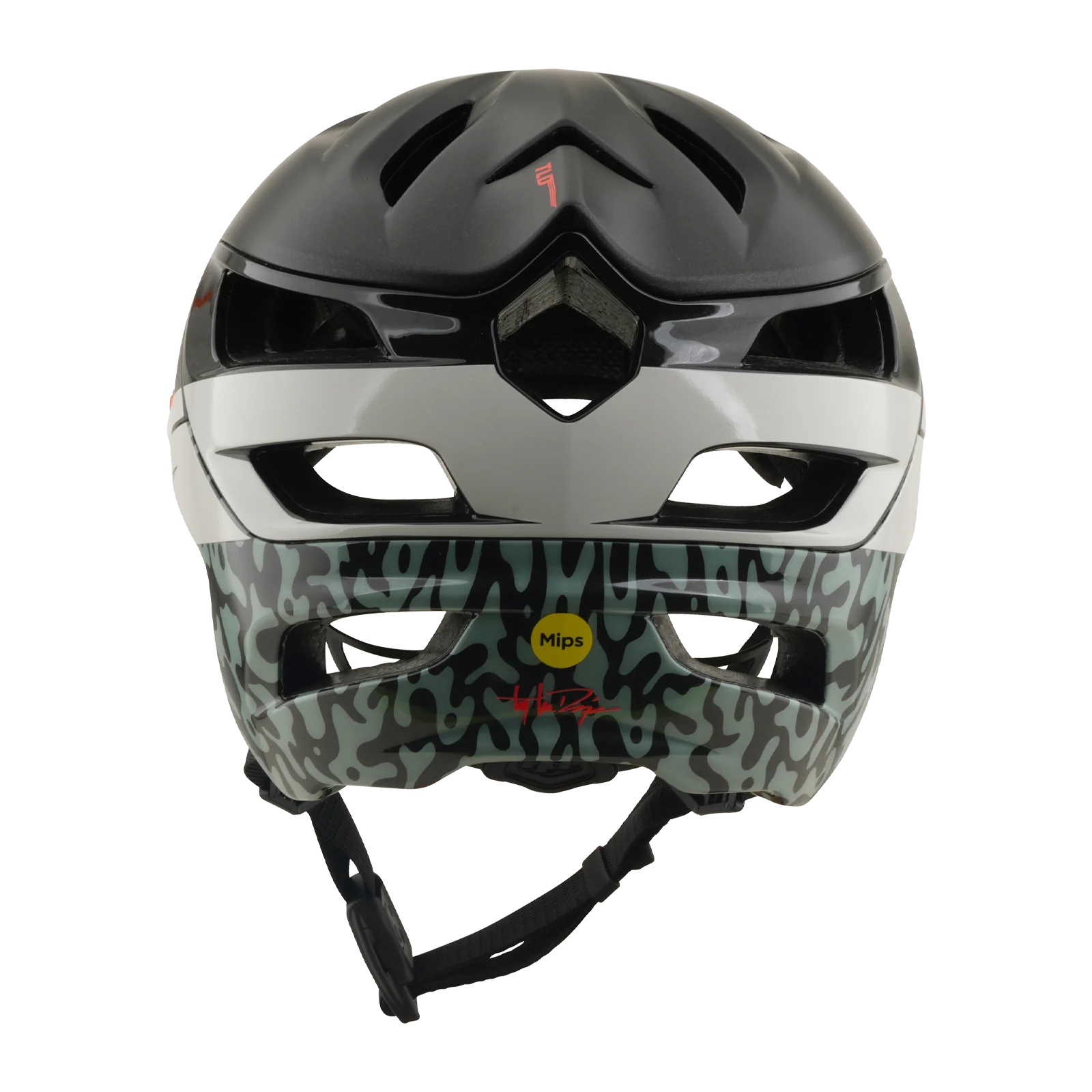 Casque VTT TROY LEE DESIGNS A3 MIPS HALO PUMICE Charcoal/Blanc - Image 4