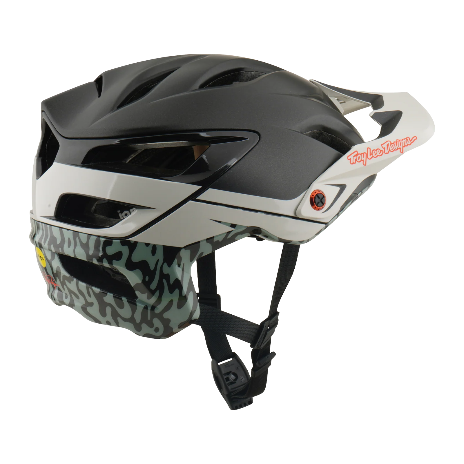 Casque VTT TROY LEE DESIGNS A3 MIPS HALO PUMICE Charcoal/Blanc - Image 5