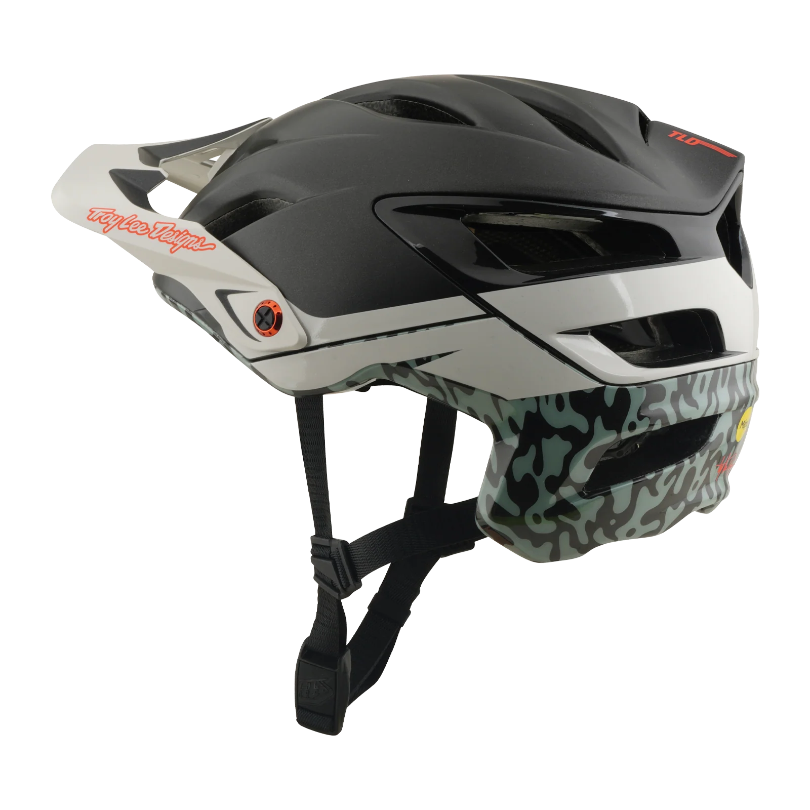 Casque VTT TROY LEE DESIGNS A3 MIPS HALO PUMICE Charcoal/Blanc - Image 7