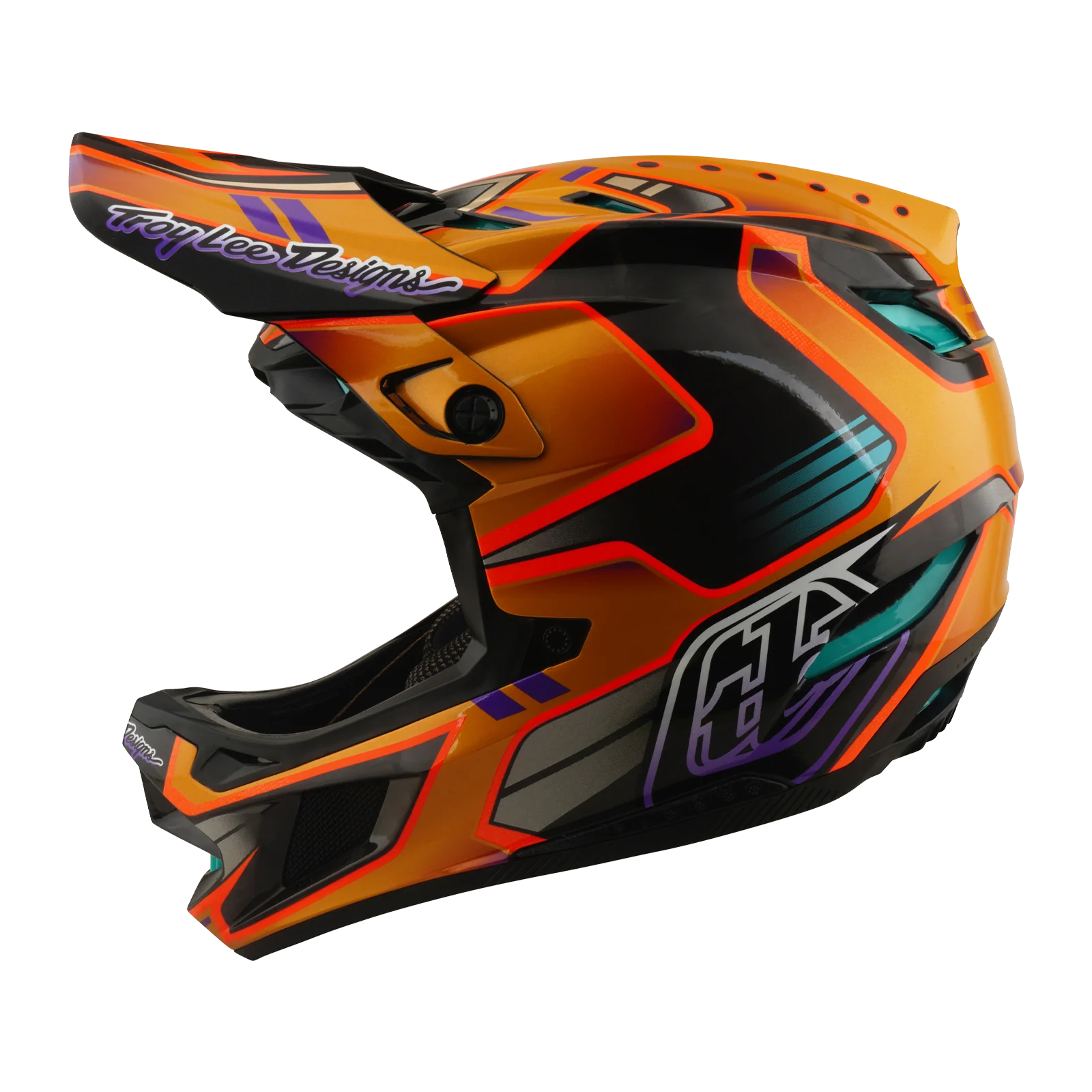 Casque VTT TROY LEE DESIGNS D4 CARBON MIPS Crest Gold
