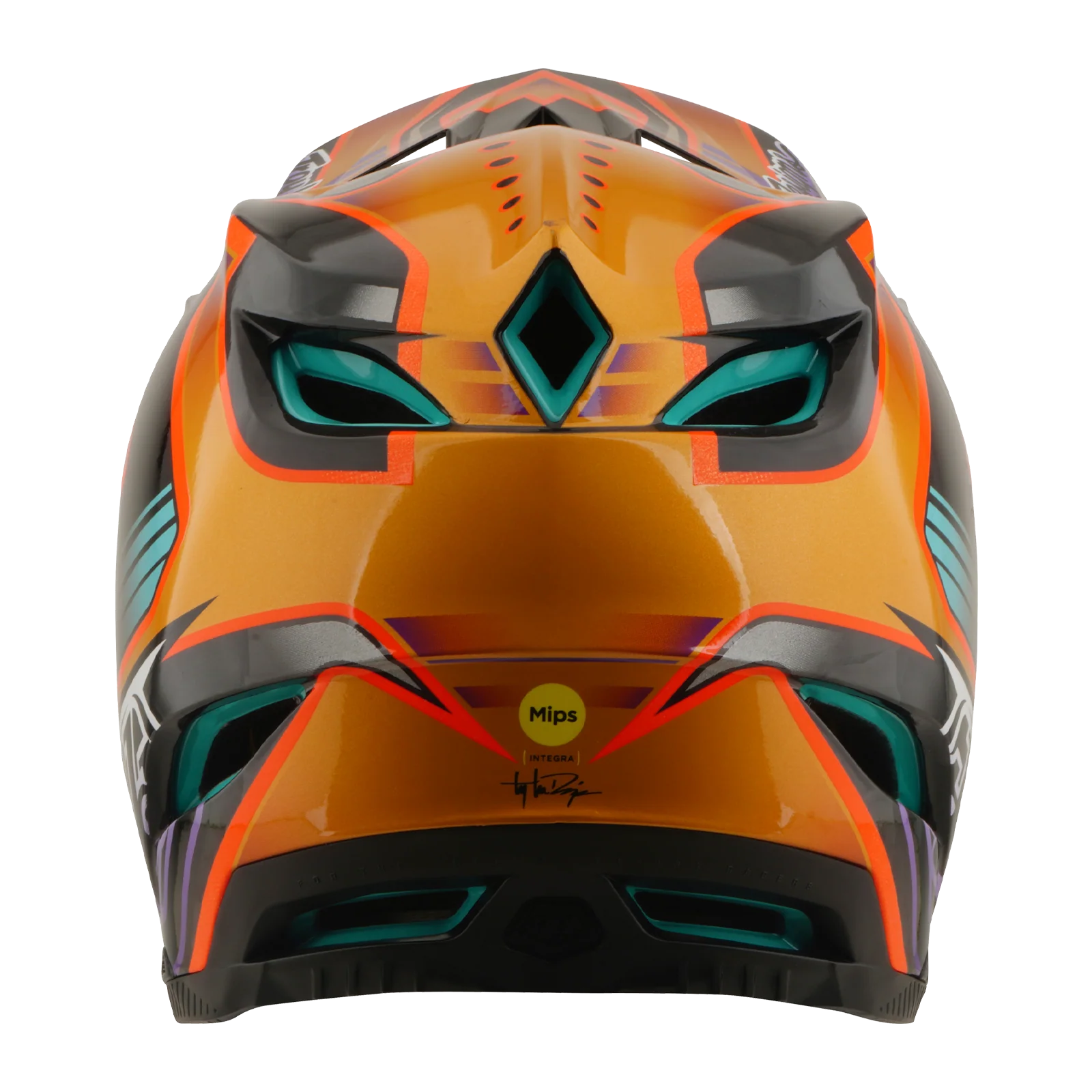 Casque VTT TROY LEE DESIGNS D4 CARBON MIPS Crest Gold - Image 4