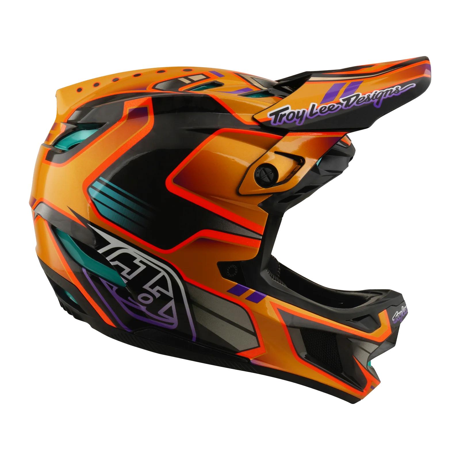 Casque VTT TROY LEE DESIGNS D4 CARBON MIPS Crest Gold - Image 6