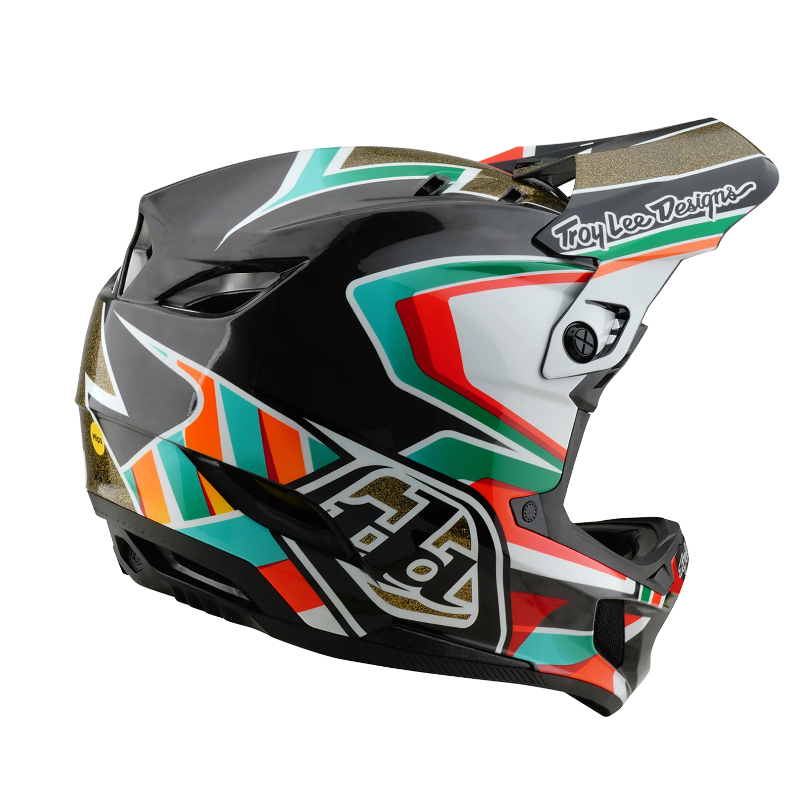 Casque VTT TROY LEE DESIGNS D4 CARBON MIPS Frames Noir/Or - Image 6