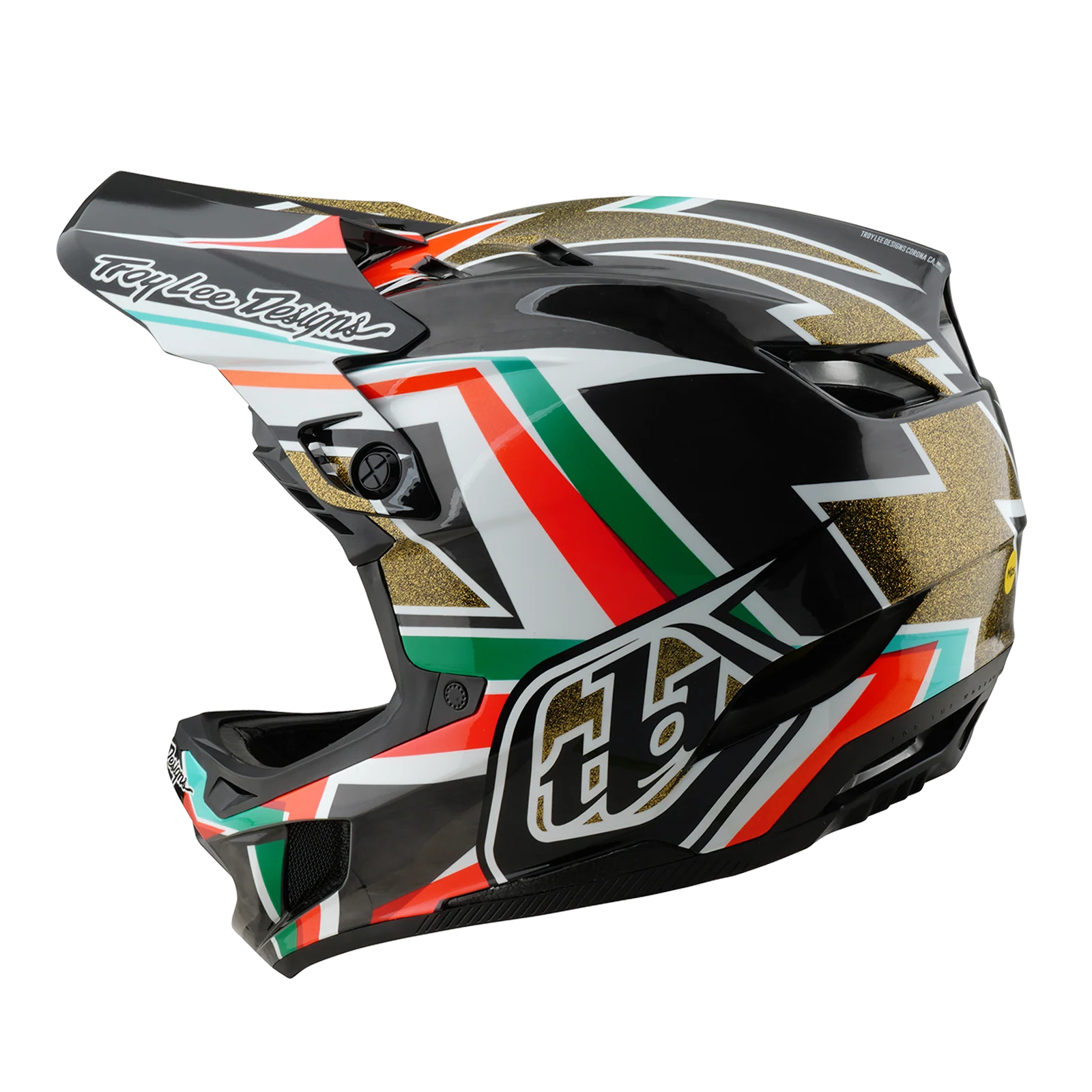 Casque VTT TROY LEE DESIGNS D4 CARBON MIPS Frames Noir/Or - Image 8