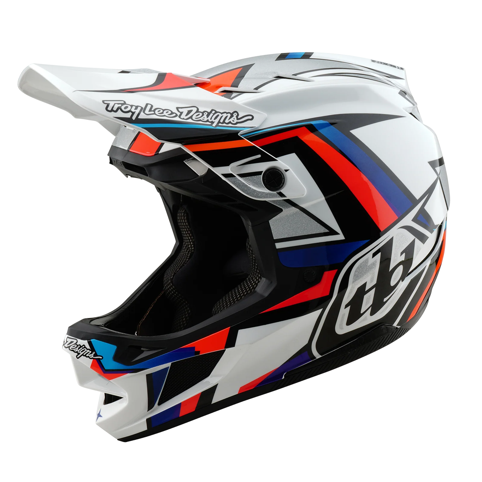 Casque VTT TROY LEE DESIGNS D4 COMPOSITE MIPS FRAMES Blanc/Gris