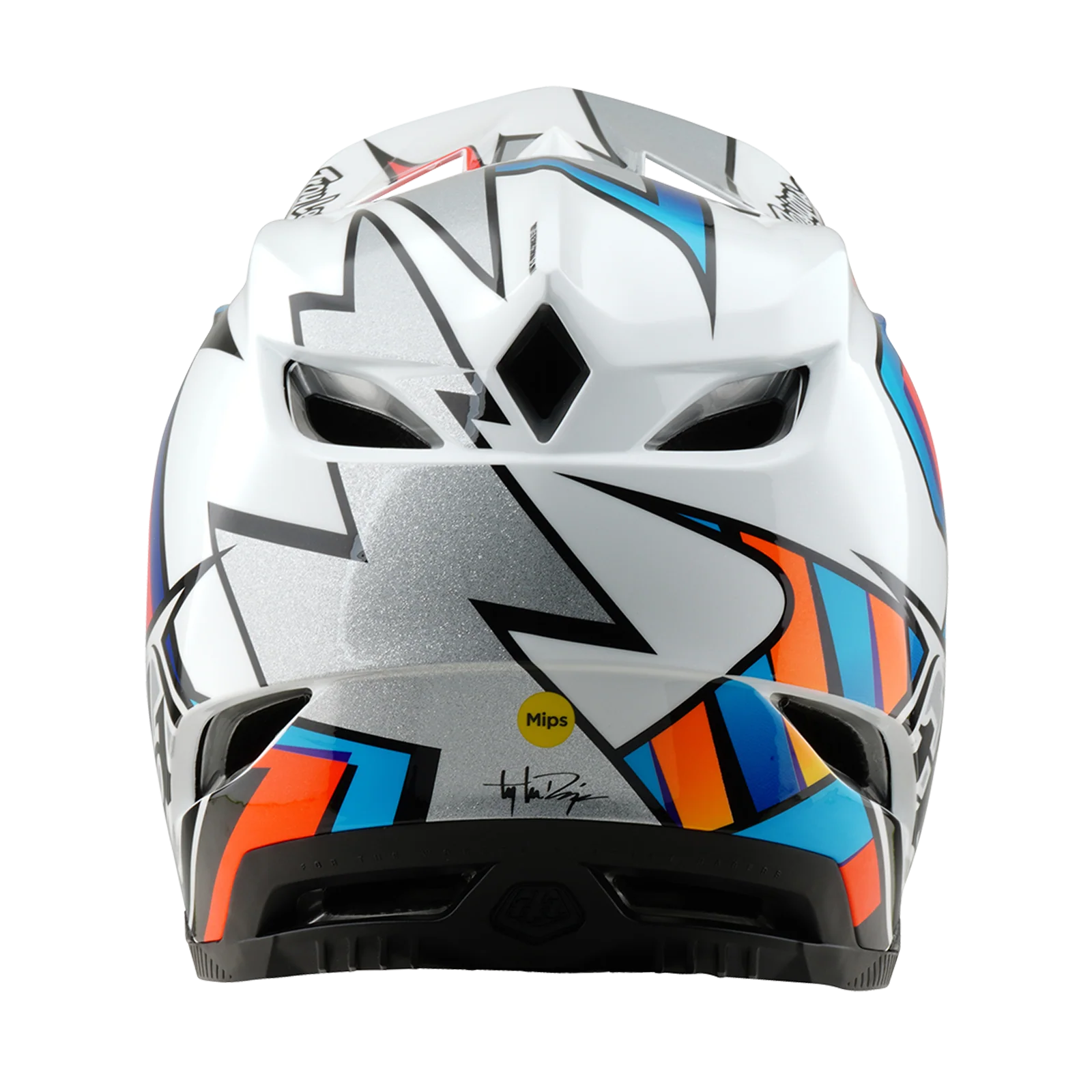 Casque VTT TROY LEE DESIGNS D4 COMPOSITE MIPS FRAMES Blanc/Gris - Image 4
