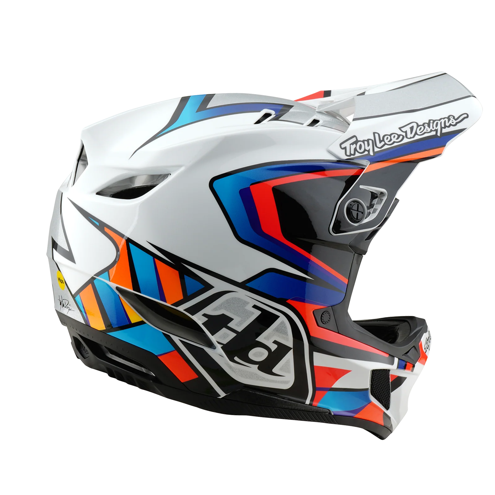 Casque VTT TROY LEE DESIGNS D4 COMPOSITE MIPS FRAMES Blanc/Gris - Image 5