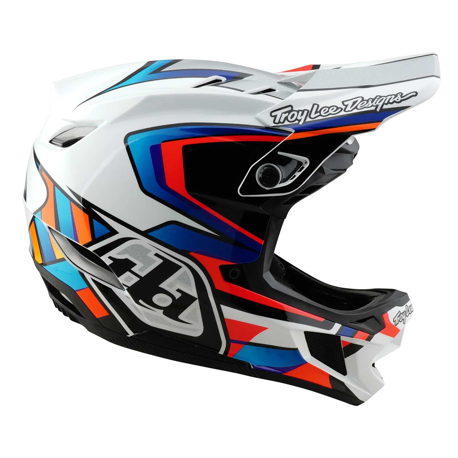 Casque VTT TROY LEE DESIGNS D4 COMPOSITE MIPS FRAMES Blanc/Gris - Image 6