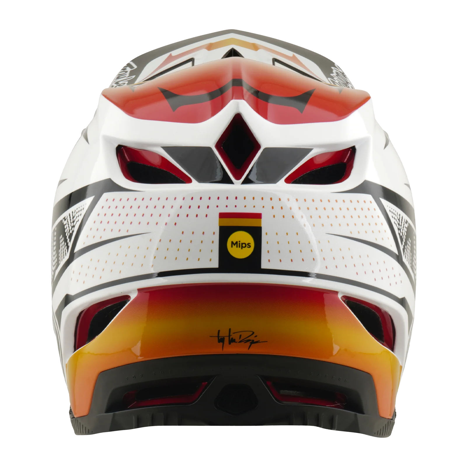 Casque VTT TROY LEE DESIGNS D4 COMPOSITE MIPS LINED UP Blanc - Image 4