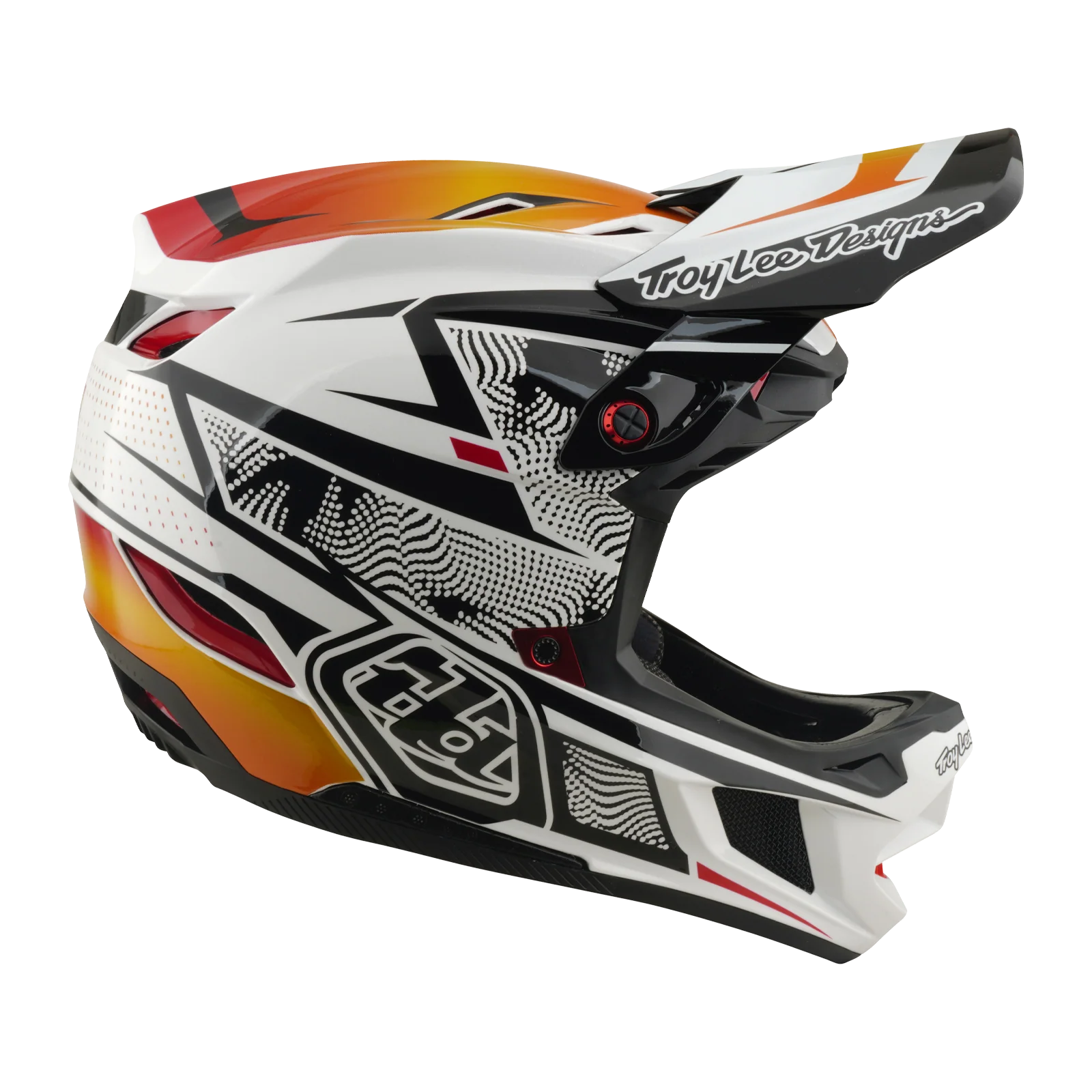 Casque VTT TROY LEE DESIGNS D4 COMPOSITE MIPS LINED UP Blanc - Image 6