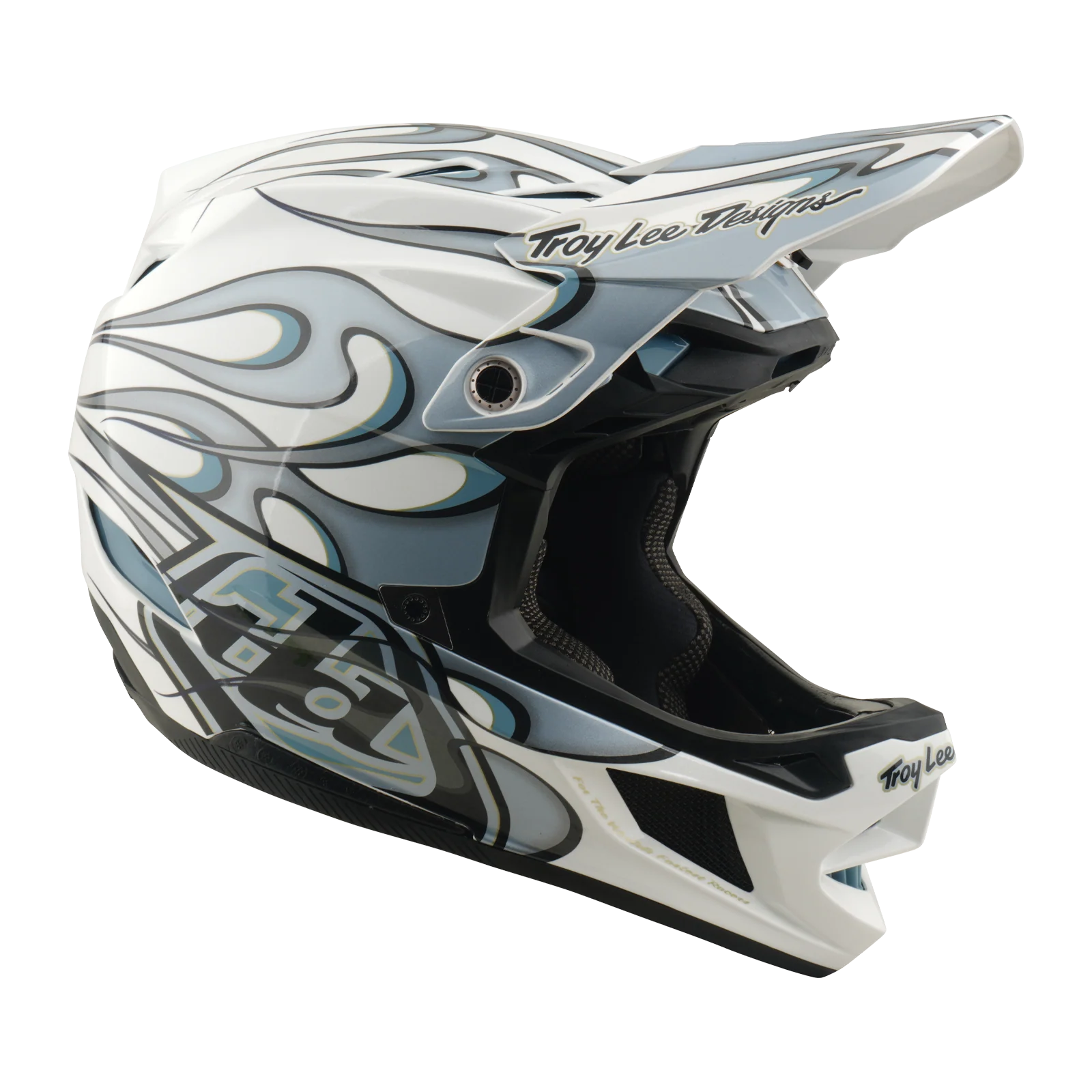 Casque VTT TROY LEE DESIGNS D4 COMPOSITE MIPS TORCHED Blanc/Argent - Image 2