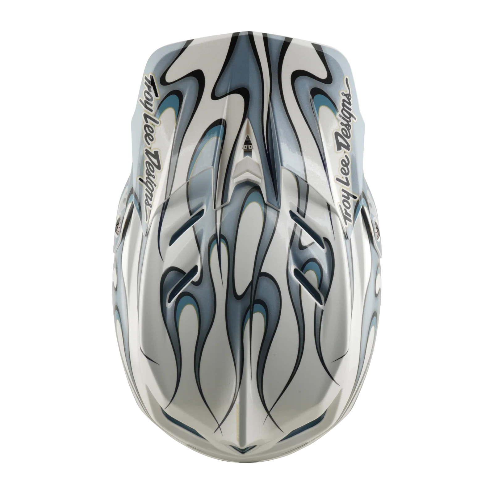 Casque VTT TROY LEE DESIGNS D4 COMPOSITE MIPS TORCHED Blanc/Argent - Image 8