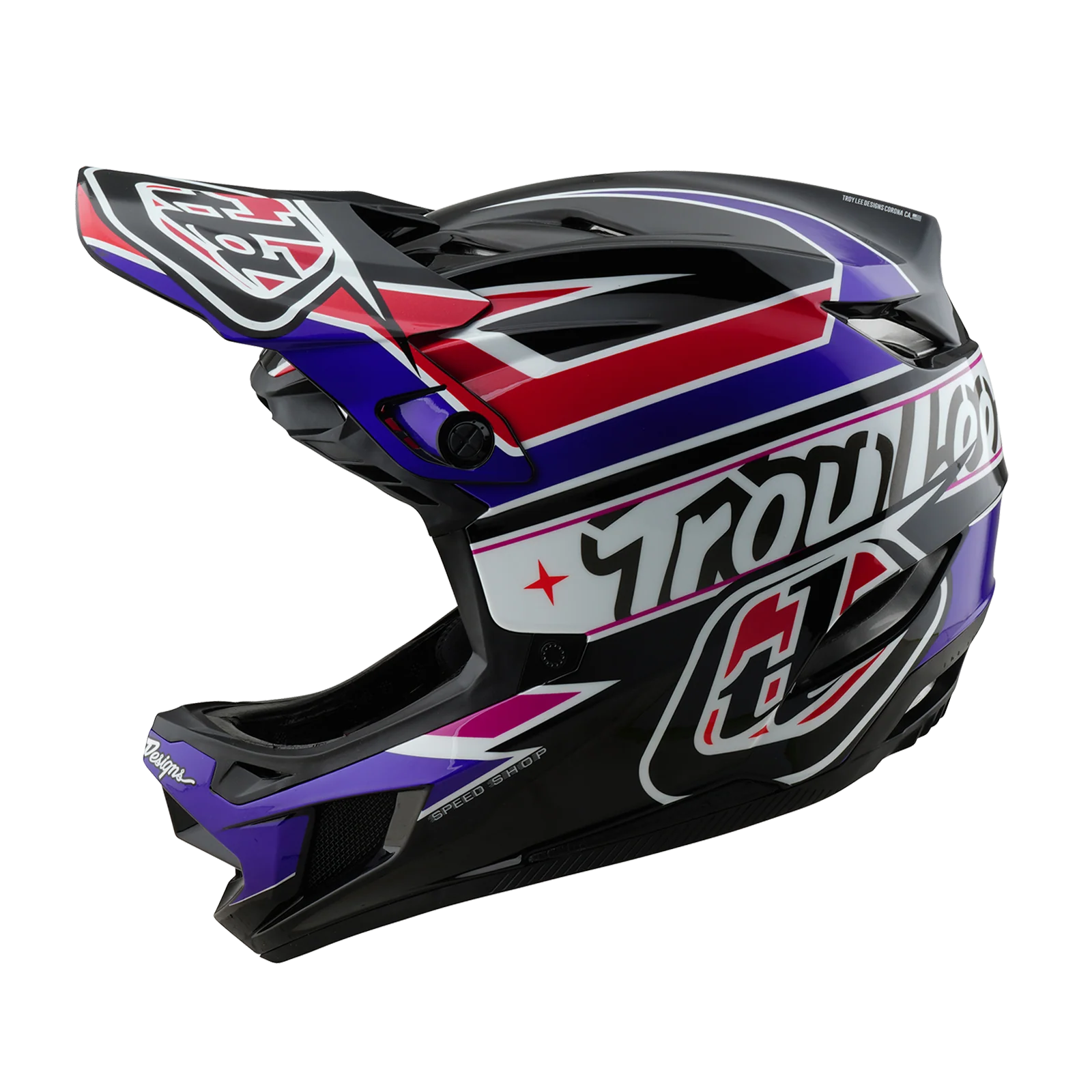 Casque VTT TROY LEE DESIGNS D4 POLYACRYLITE MIPS LINEAR Noir