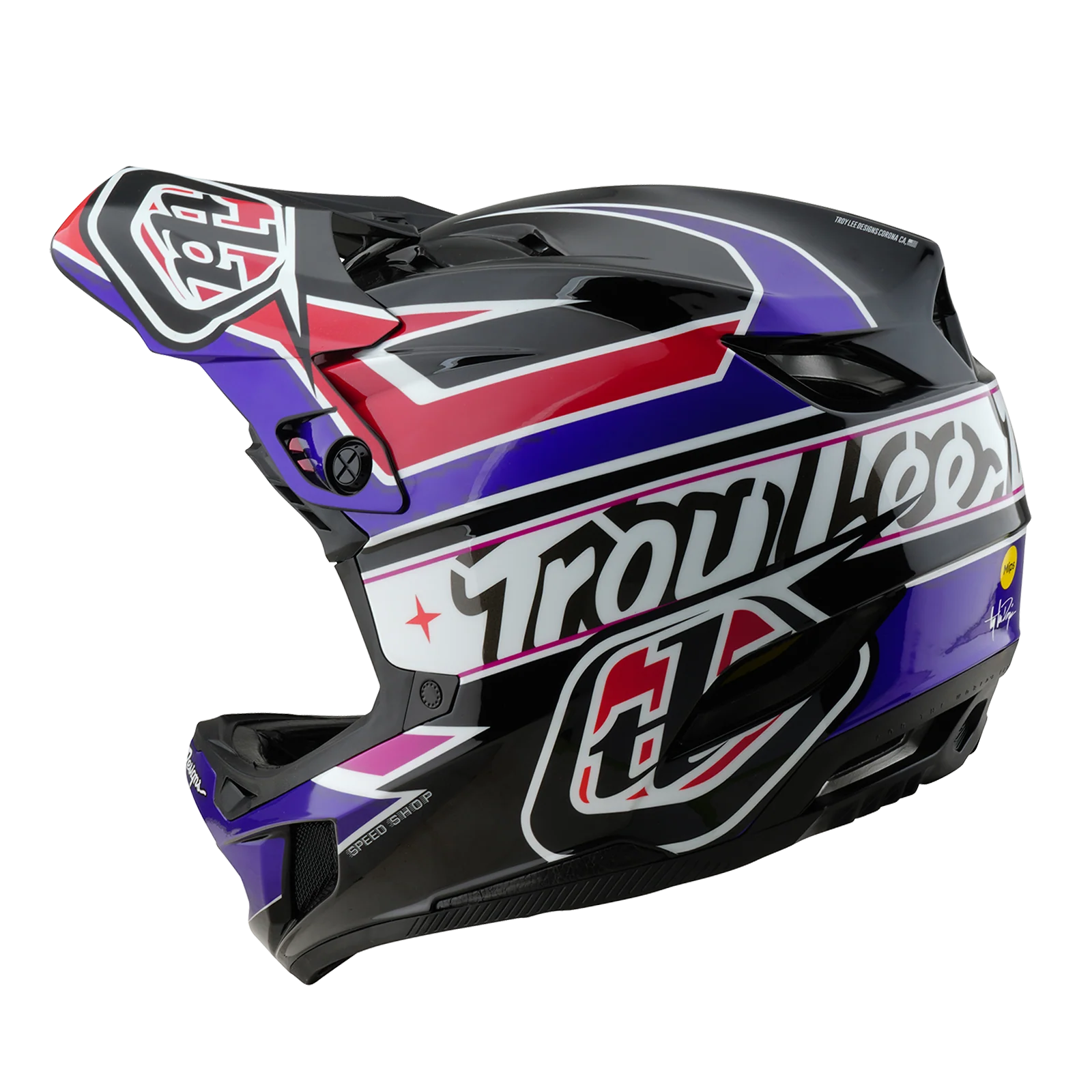 Casque VTT TROY LEE DESIGNS D4 POLYACRYLITE MIPS LINEAR Noir - Image 2