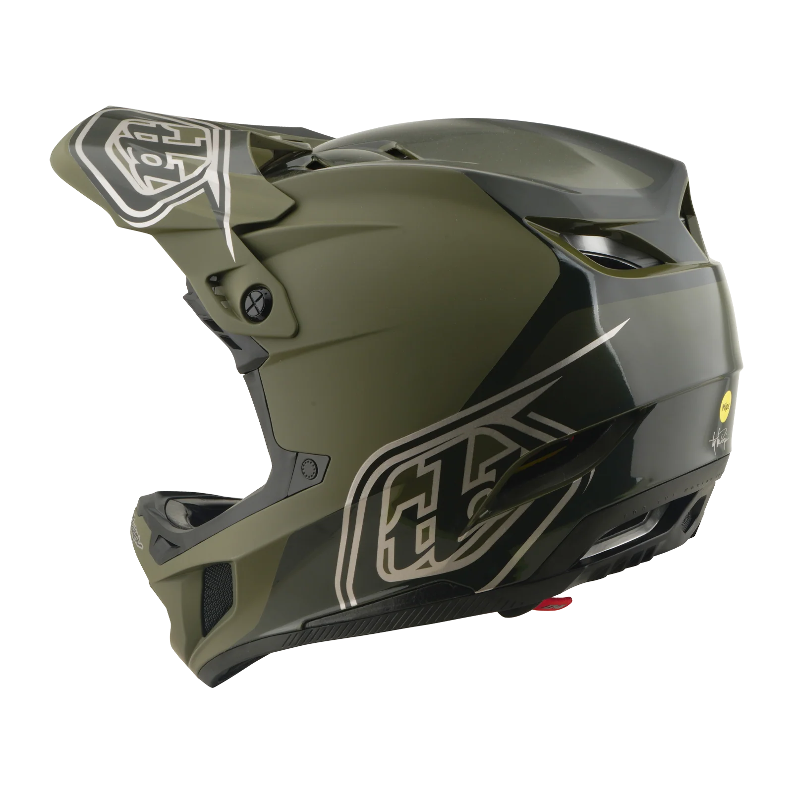Casque VTT TROY LEE DESIGNS D4 POLYACRYLITE MIPS SHADOW BEETLE Kaki - Image 3