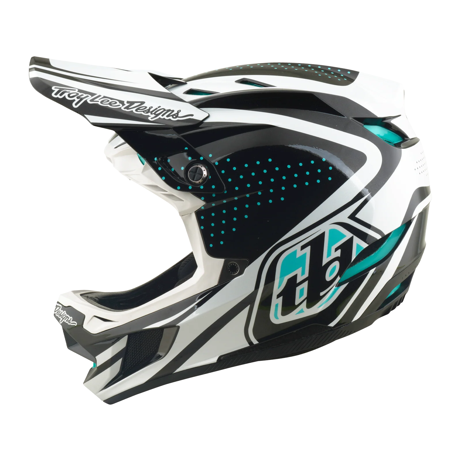 Casque VTT TROY LEE DESIGNS D4 POLYACRYLITE MIPS THE LINE Charcoal/Blanc
