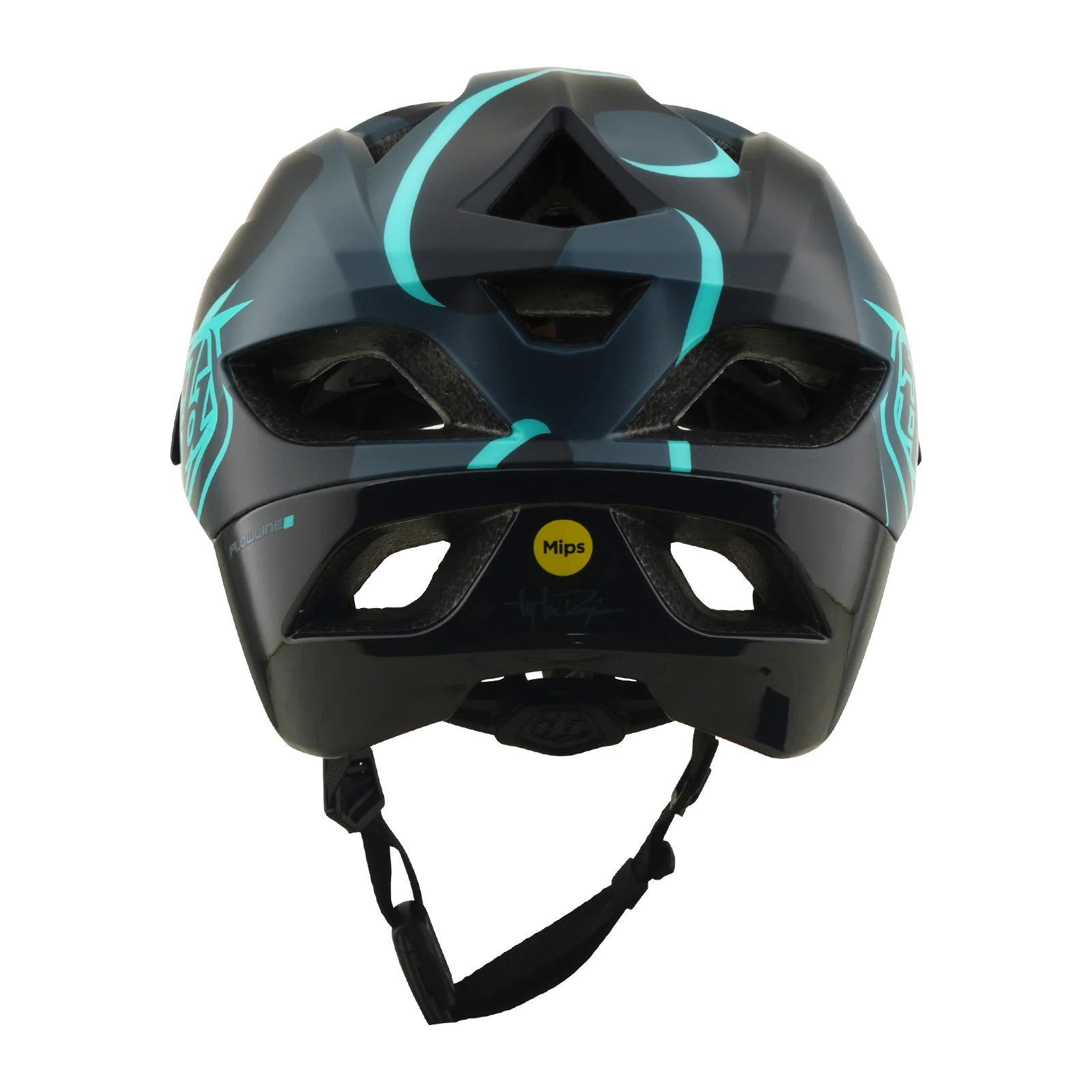 Casque VTT TROY LEE DESIGNS FLOWLINE SE MIPS BADGE Carbon/Bleu - Image 3