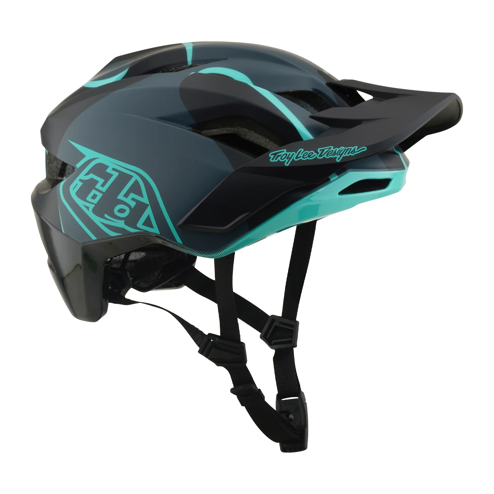 Casque VTT TROY LEE DESIGNS FLOWLINE SE MIPS BADGE Carbon/Bleu - Image 6